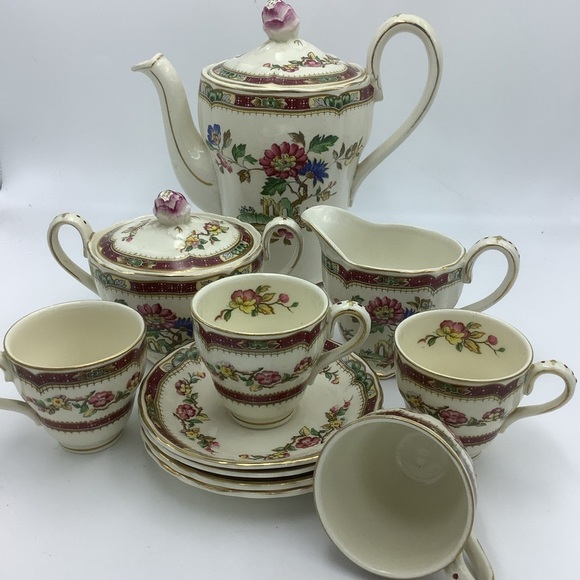 Vintage Grindley England Demitasse Coffee Set - Picture 1 of 16